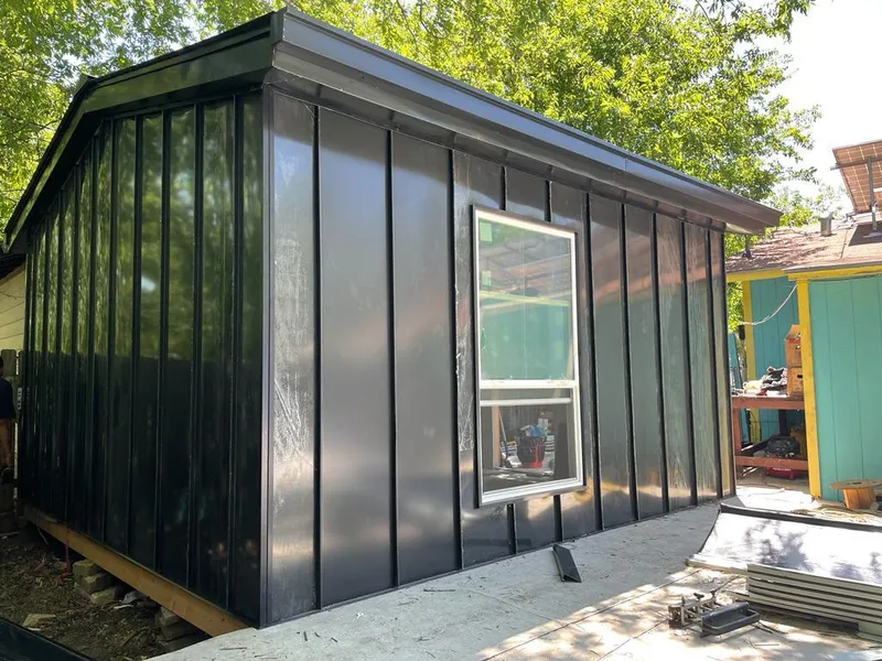 Black standing seam metal wall panels for Metal Roof Installation in Maxatawny